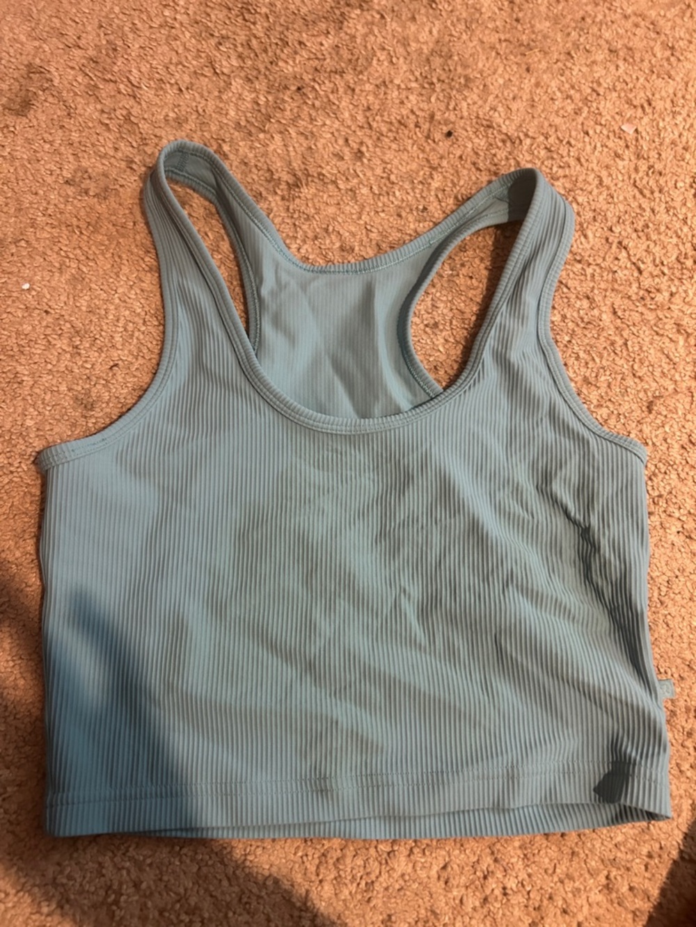 lululemon athletica Ribbed Racerback Crop Tank - Sage Blue
